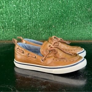 Old Navy Brown Leather Boat Loafer Shoes Toddler Size 9C